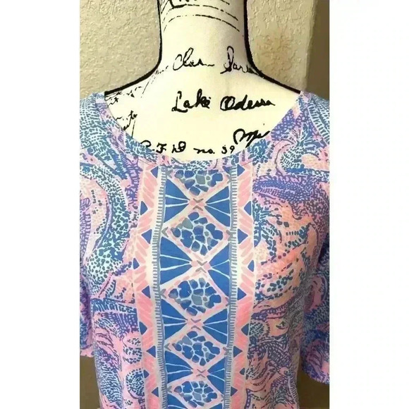 NWT LIlly Pulitzer Preston Dress Coastal Blue Maybe Gator Size M - Picture 13 of 15